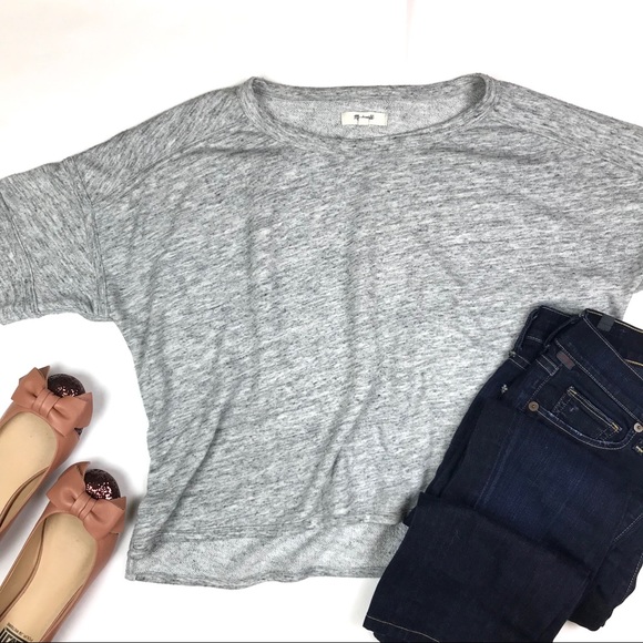 Madewell Tops - Madewell Cropped Short Sleeve Sweatshirt Medium